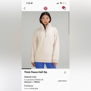 Lululemon half zip